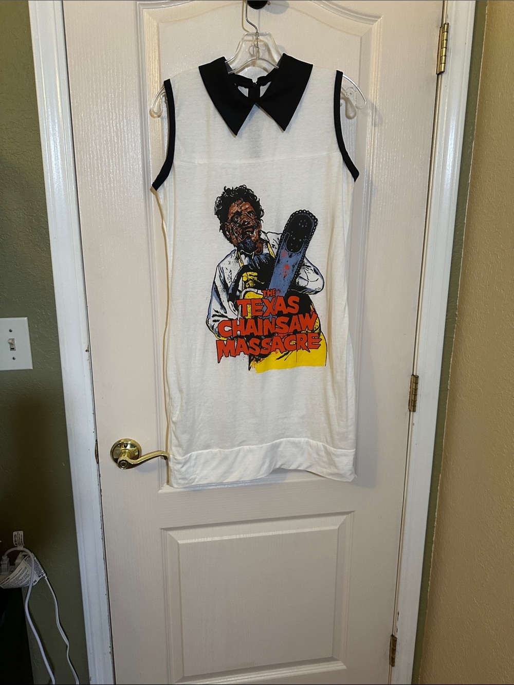 Vera’s Eye Candy collard Texas Chainsaw Massacre t-shirt dress-XL